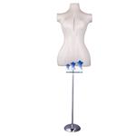 Inflatable Female Torso, Mid Size with MS1 Stand, Silver
